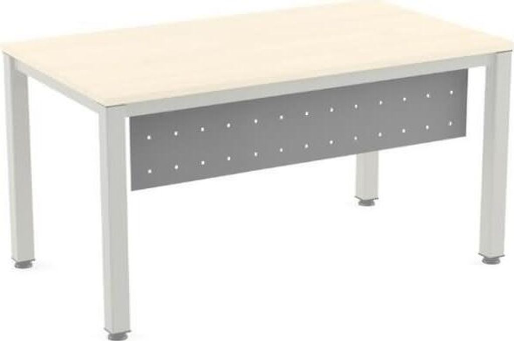 Fußraumblende für Schreibtisch Executive Metall 140cm (117x30cm) grau.