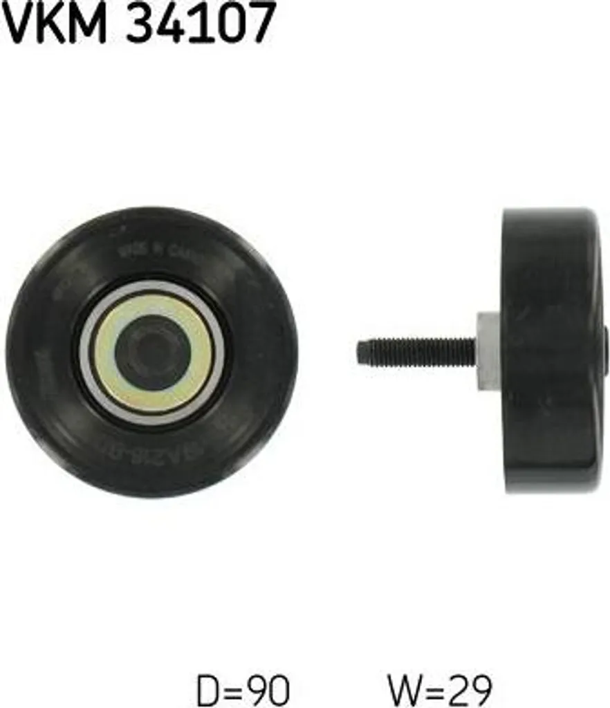 SKF VKM 34107 Rullo di Rinvio Originale per Ford Transit e Focus