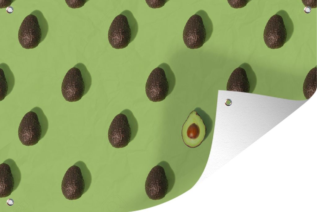 MuchoWow 90x60 cm Outdoor-Poster Gartendeko Sichtschutz Garten Poster für den Garten Avocado-Kollektion