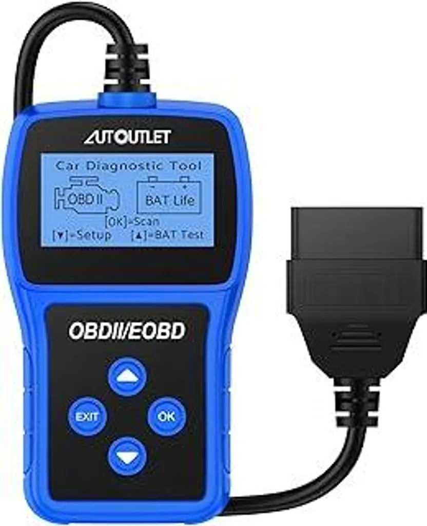 AUTOUTLET Lettore Codici Auto OBD2: Diagnosi Motore Blu Multilingua