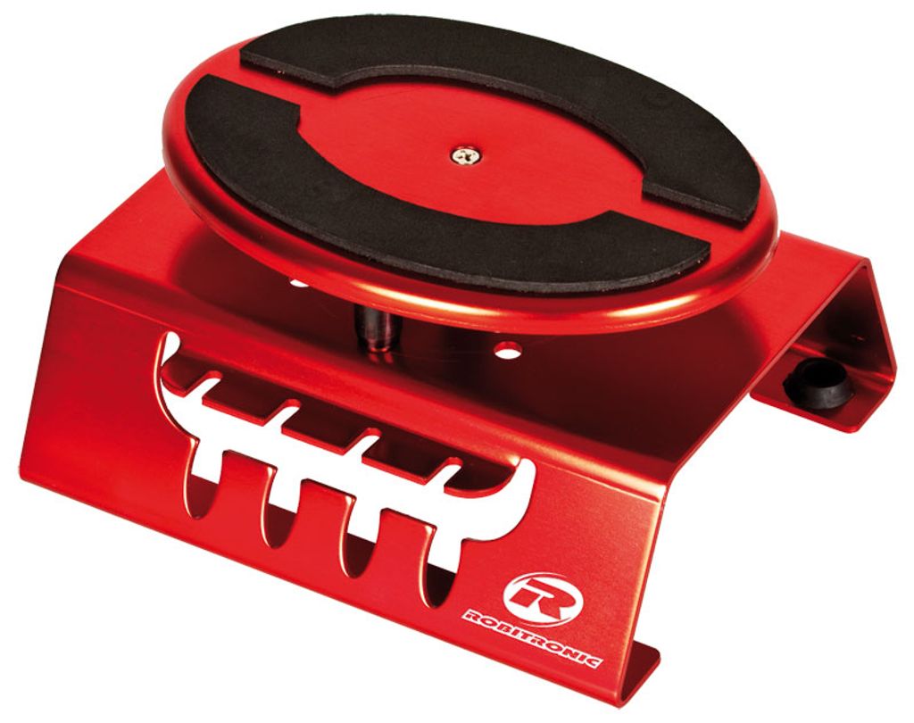 Robitronic R15001R Auto Montagestand 1:8 rot (drehbar & fixierbar)