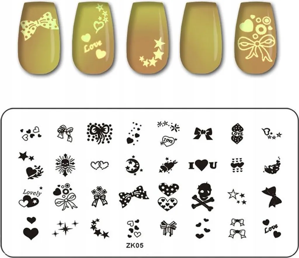 Piastra Stamping ZK-05 Alta Precisione | Attrezzatura Nail Art Acciaio Inox