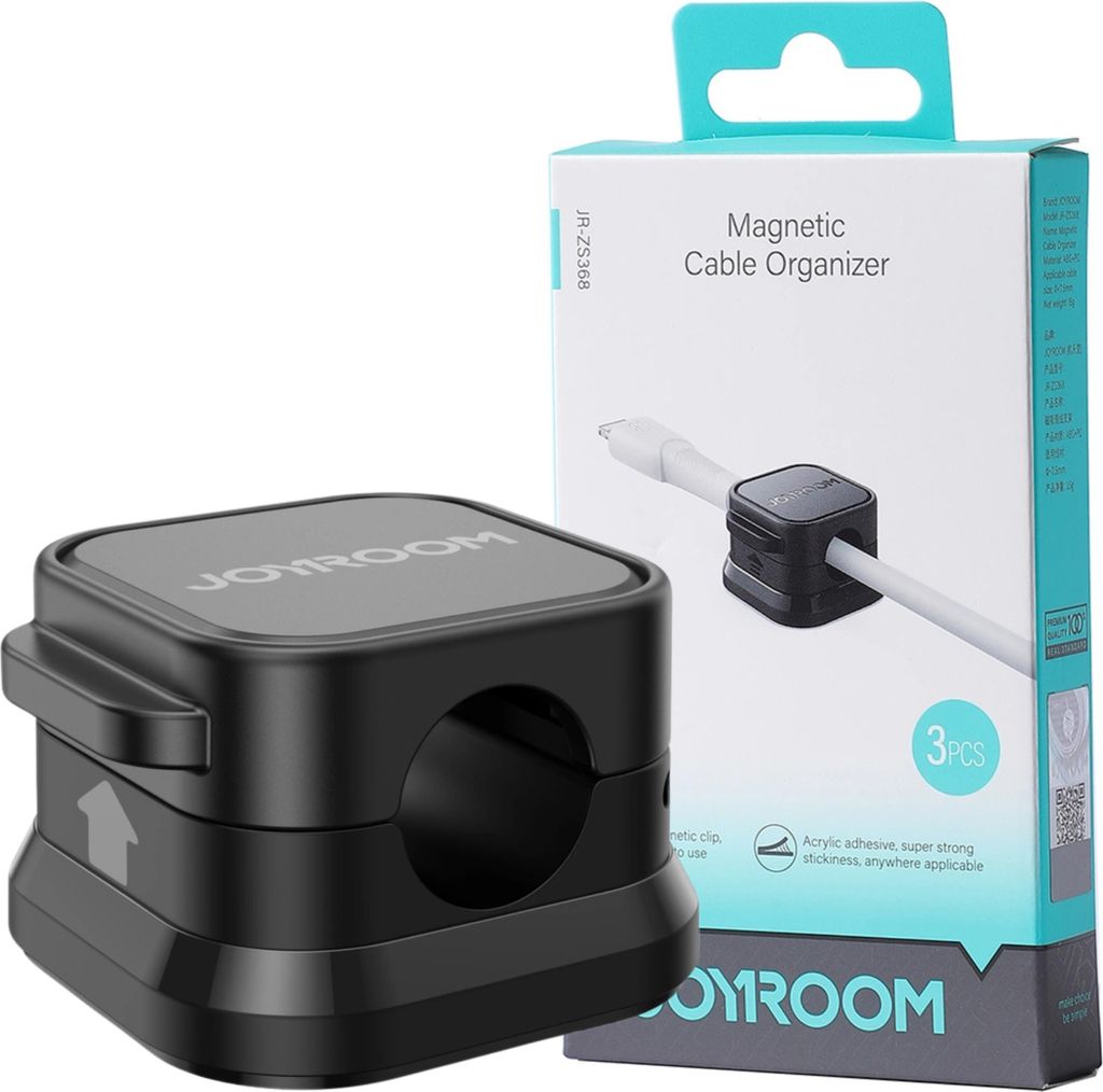 Joyroom Jr-Zs368 Magnetischer Kabel-Organizer - Schwarz (3 Produktbild 