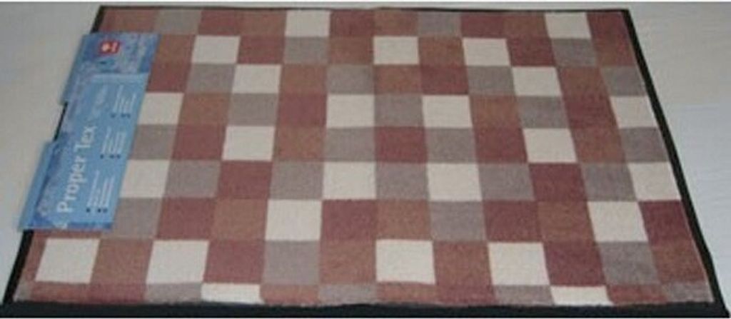 Fußmatte Sauberlauf Proper Tex - Karo Brauntöne 53 x 80cm