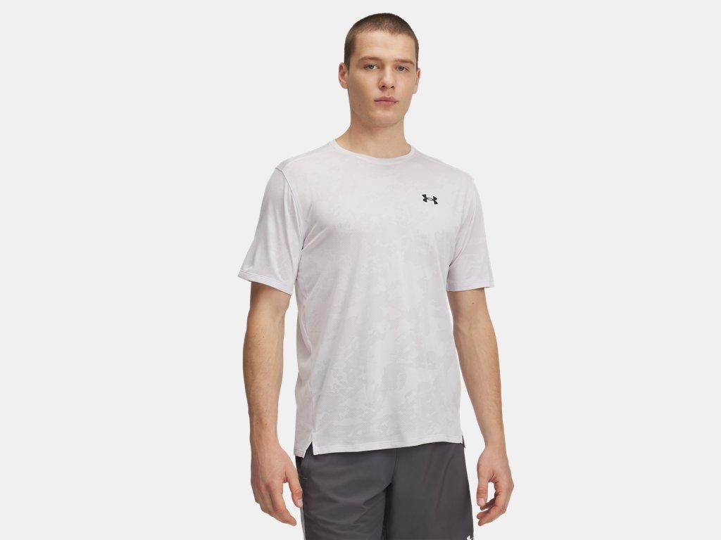 T-Shirt Under Armour Tech Vent Jayquard Senior L grau/weiss