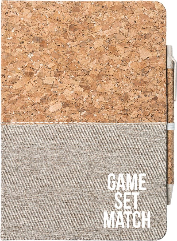 Huuraa Notizbuch A5 Game set match Tennis 80 Blatt inkl. Kugelschreiber Tagebuch Geschenkidee