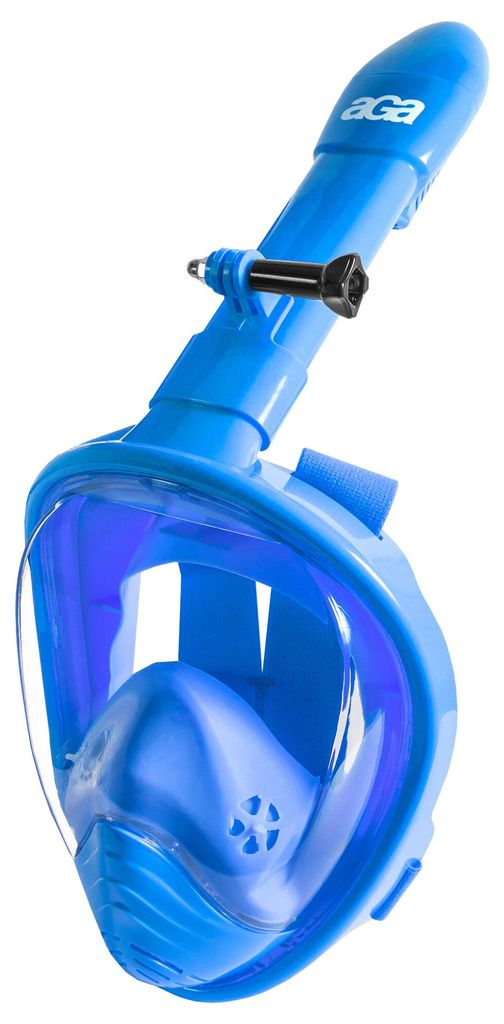 Aga Masque de plongée bleu avec tuba pliable, dimension XS Image du produit 