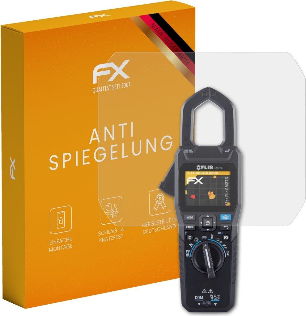 atFoliX FX-Antireflex 3x Schutzfolie kompatibel mit Flir CM276 Displayfolie