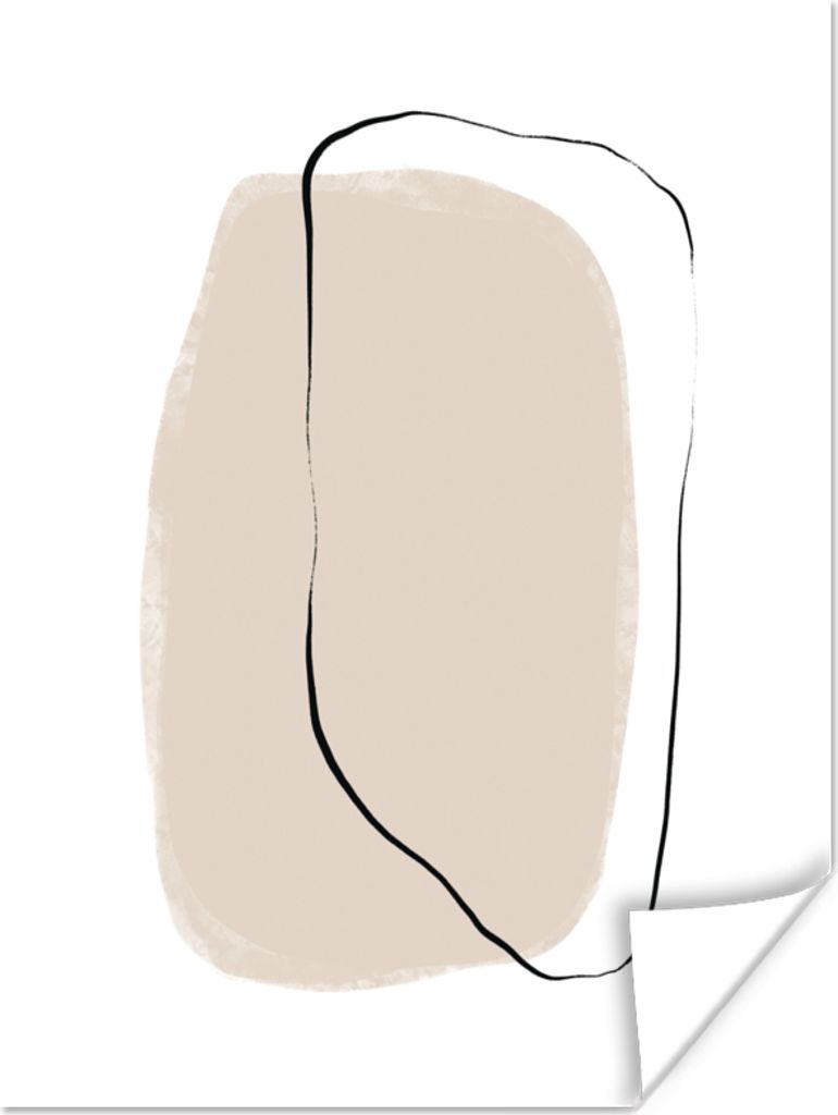 MuchoWow Poster Minimalismus - Gestaltung - Pastell 90x120 cm - Wohnzimmer