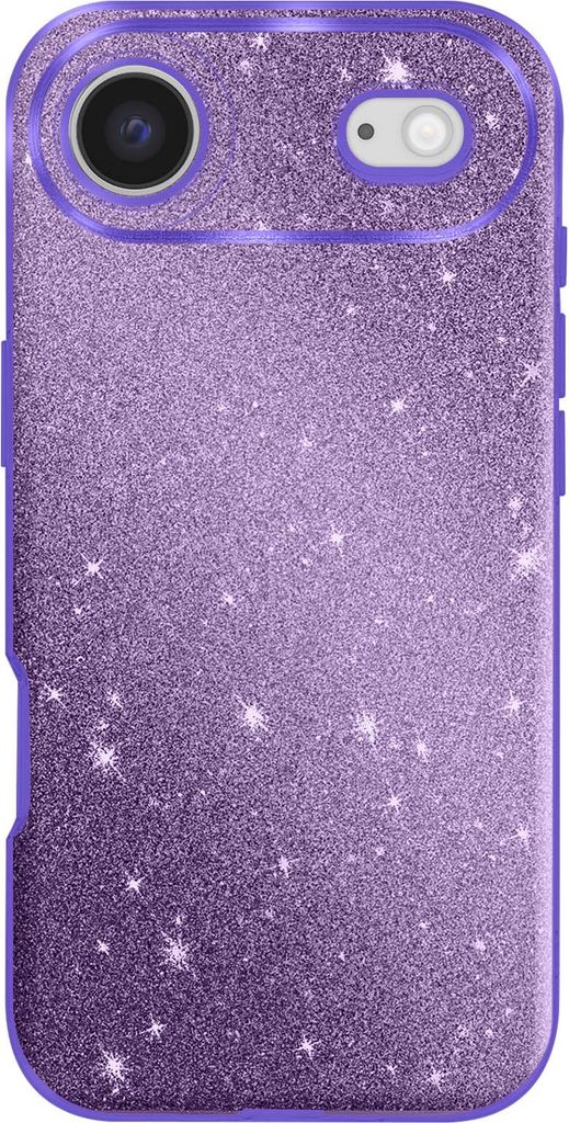 Avizar, Hülle iPhone Air Bi-Material mit glitzernder Oberfläche, Violett