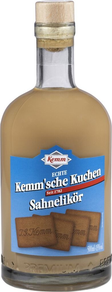 Kemm´sche Kuchen Sahnelikör 15% Vol. 0,5l Produktbild 