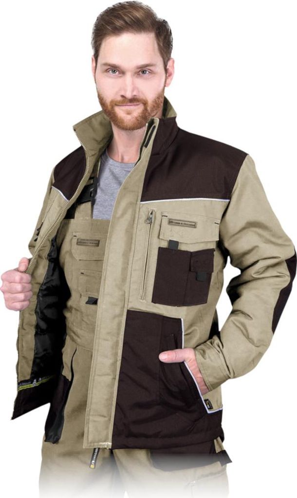 Winter Arbeitsjacke mit Warmfutter 270 g/m² Beige XXXL