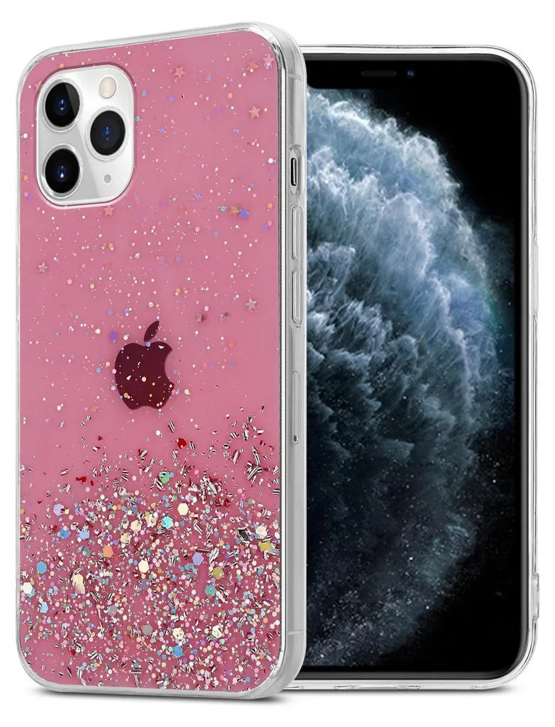 Cadorabo Cover iPhone 11 Rose Glitter | Protezione Sottile e Chic