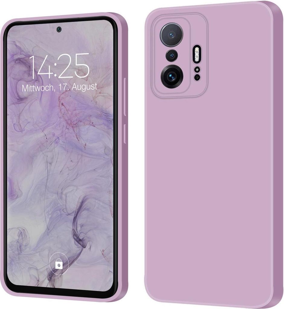 A product shot of a phone case shown from two angles.