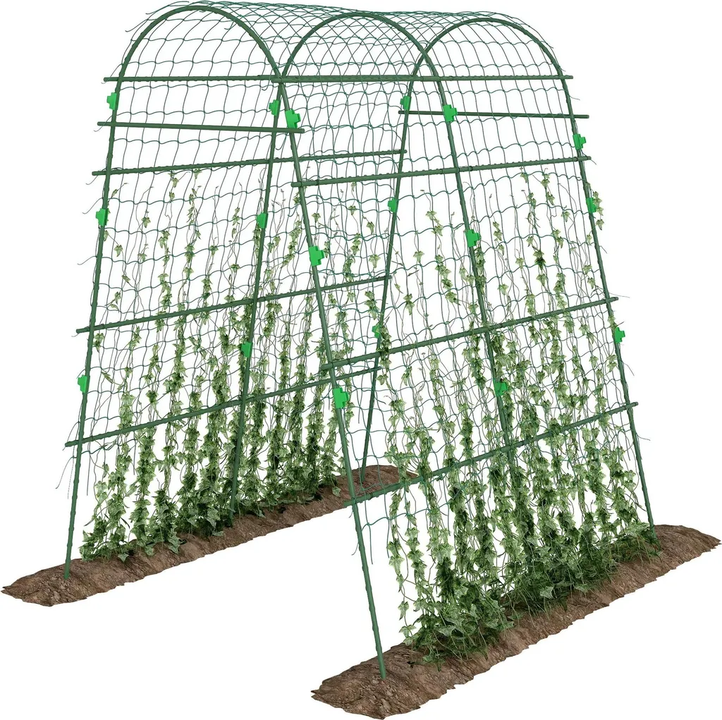 Treillis concombres pour jardin extérieur - Tuteur grimpant haut 206 cm