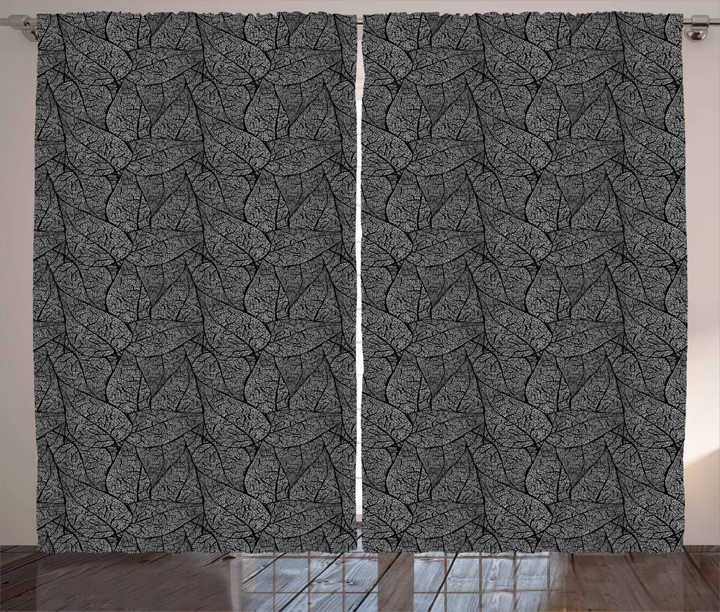 ABAKUHAUS Tenda Rustica Bianco e Nero 280x225 cm per Soggiorno Moderno