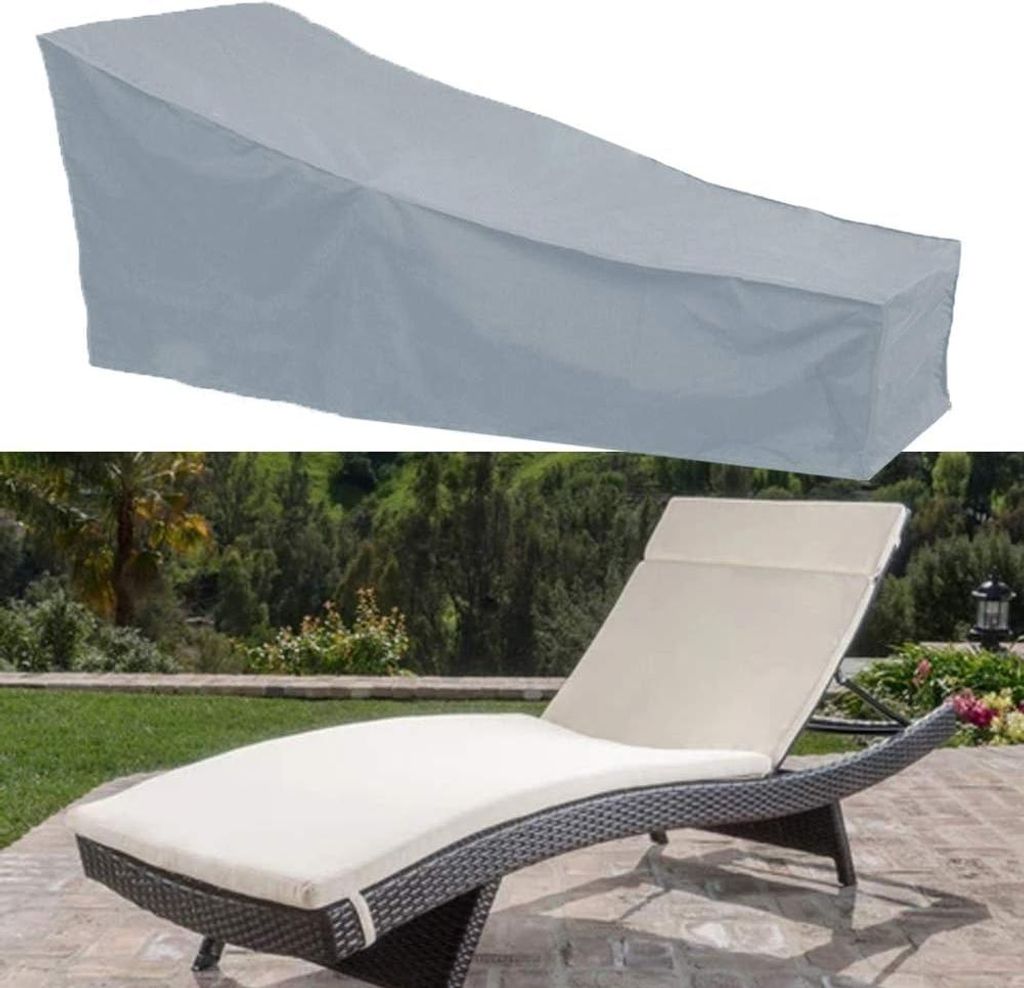 Liegestuhlhülle für den Garten - Wasserdichte Gartenliegestuhl-Abdeckung - 1 Stück - 210D langlebig