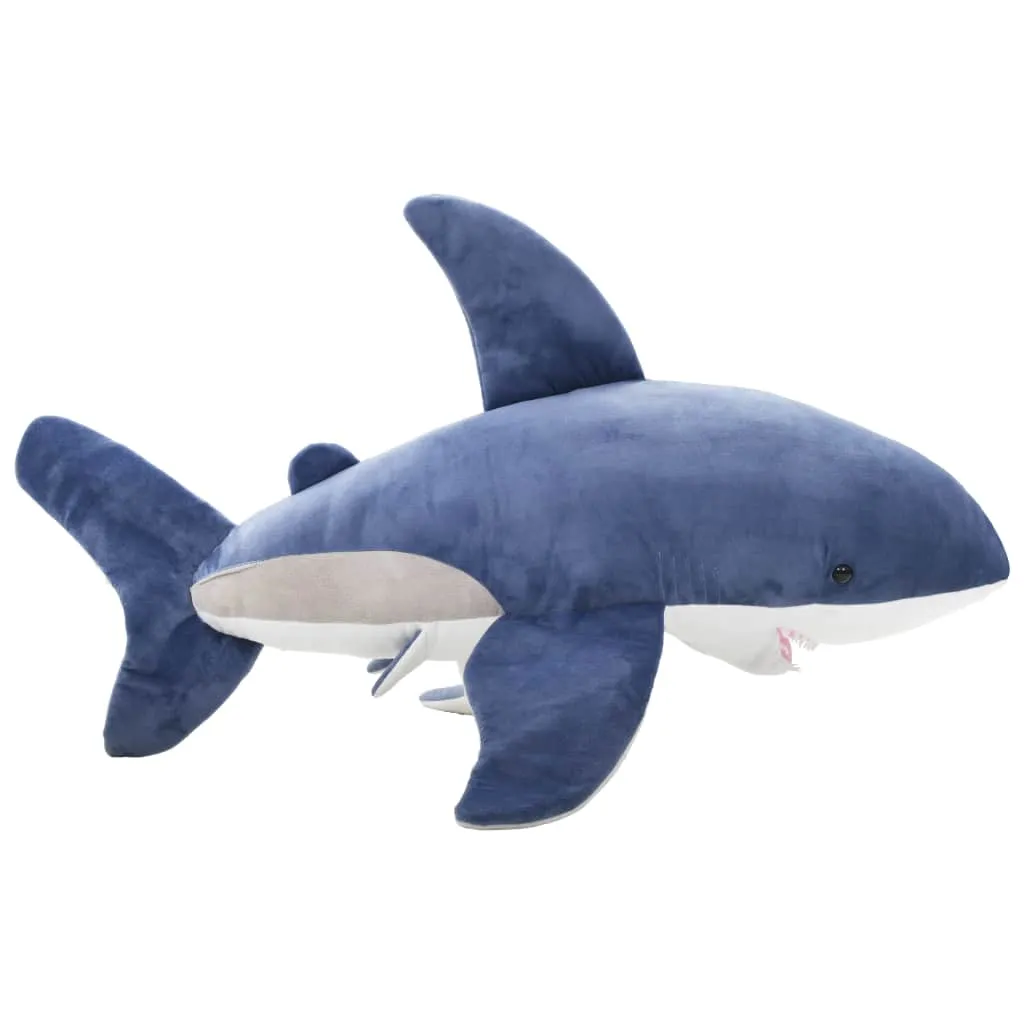 Doudou Requin Blanc en Peluche Douceur Premium Bleu et Blanc 100cm