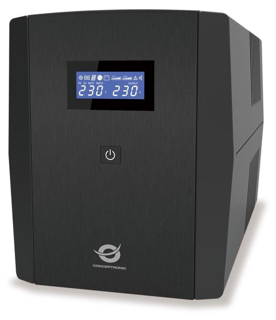 Conceptronic Zeus04g Uninterruptible Power Supply (ups) Line Interactive 2.2 Kva 1320 W 4 Ac Outlets Usv Schwarz Schwarz One Size