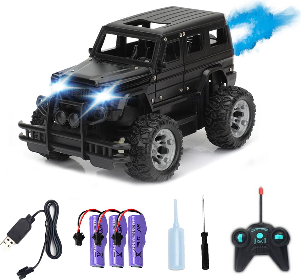 Ferngesteuertes Auto ab 3 5 6 8 jahre, Rc Auto mit Sprühnebel, RC Auto Spielzeug, Geschenk junge 4 5 6 7 8jahre