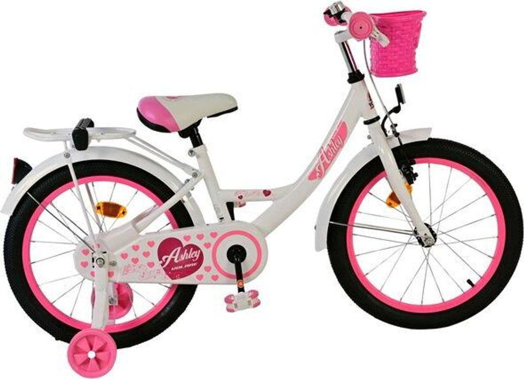 Volare Ashley Kinderfahrrad - Mädchen - 18 Zoll - Weiß