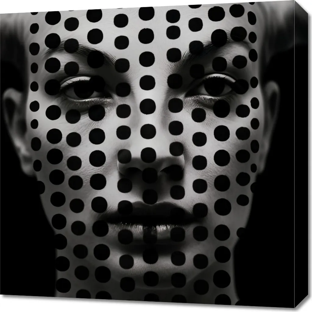 Image Regard perçant 60x60 - Impression sur toile avec cadre en bois