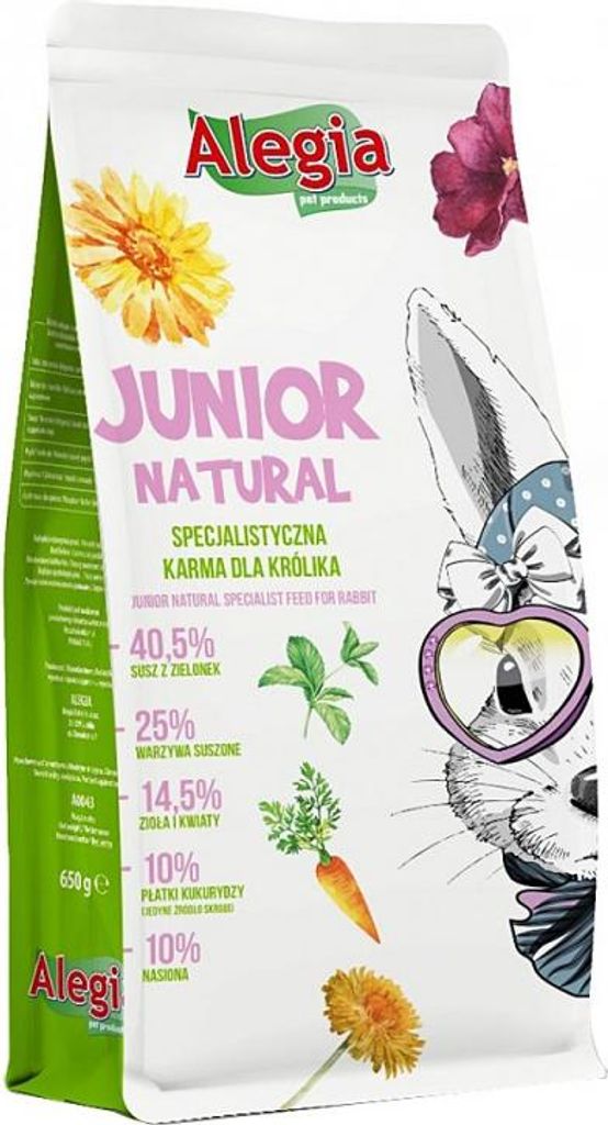 ALEGIA Junior Natürliches Kaninchenfutter 650g