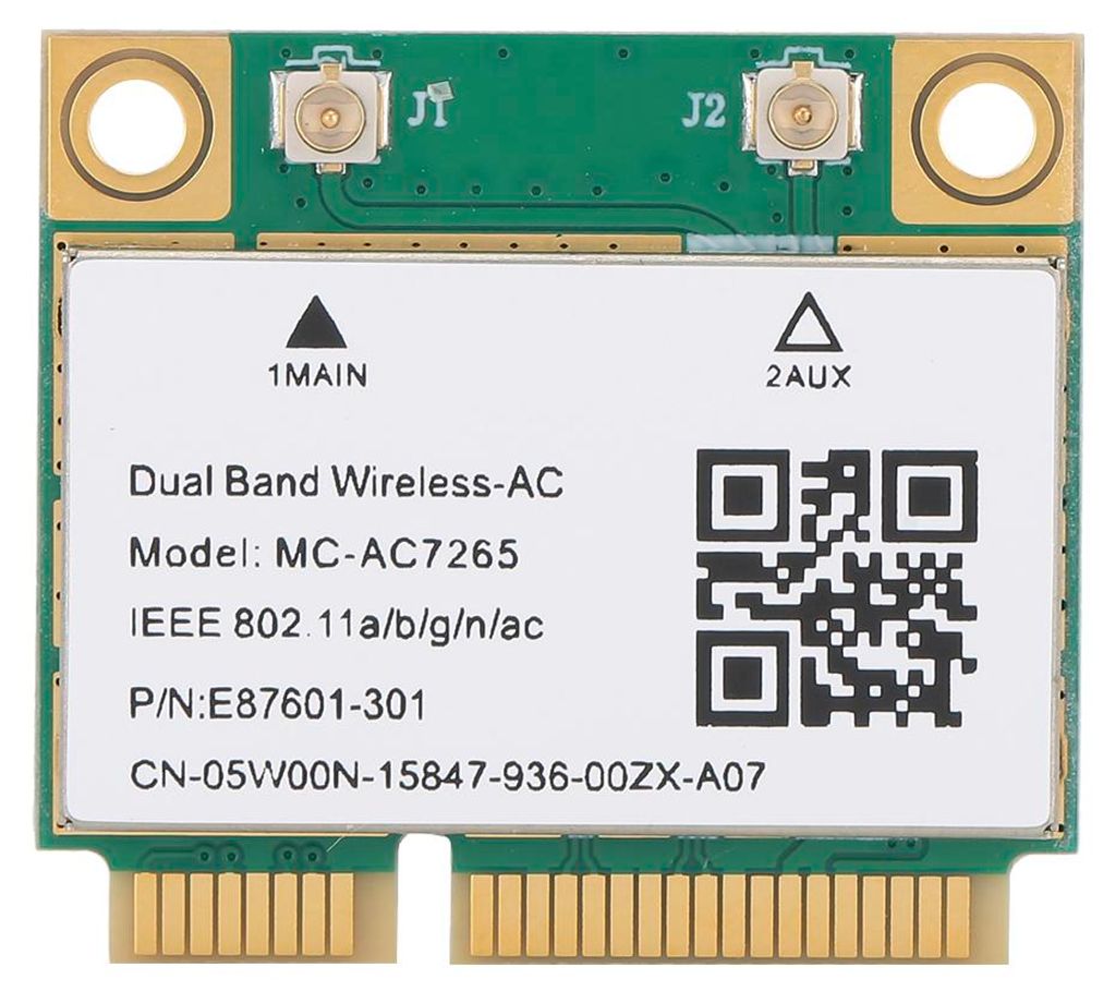 Karta sieciowa Mini PCI-E Gigabit, dwupasmowa, z Bluetooth Zdjęcie produktu 
