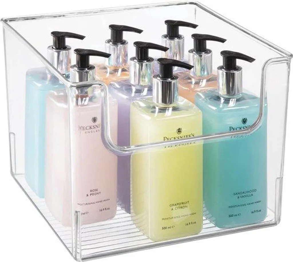 Boîte de rangement transparente pour coton et accessoires de beauté