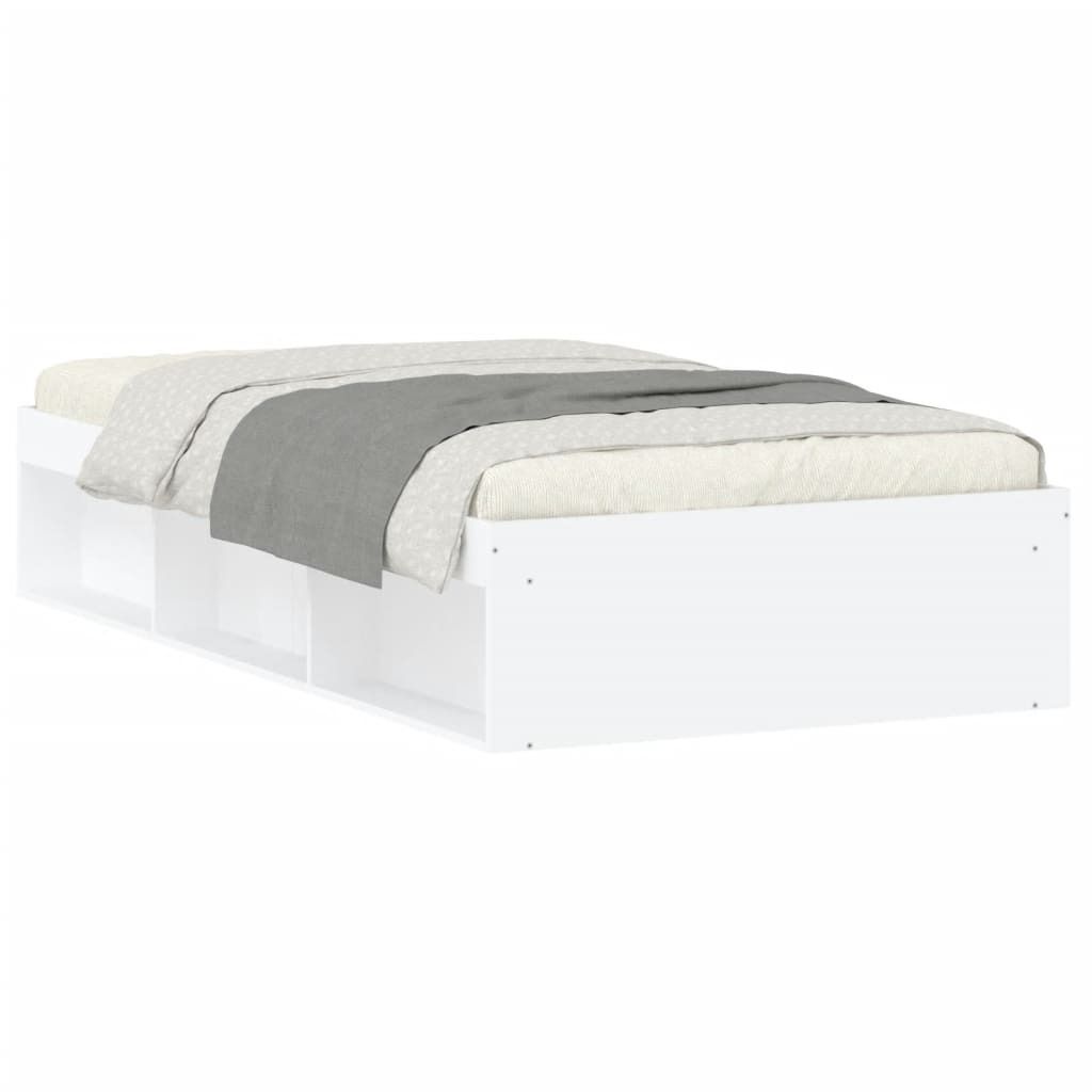 vidaXL Cadre de lit blanc 100x200 cm Image du produit 