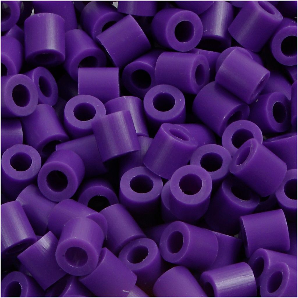 Nabbi-Perlen zum Aufbügeln, Größe 5 x 5 mm, Lochgröße 2,5 mm, mittel, dunkelviolett (32234), 1100 Stück, 1 Box
