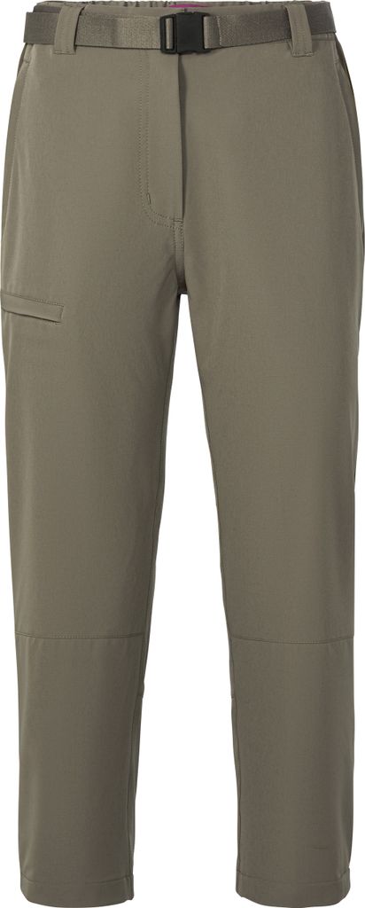 Belmina Damen Funktionscapri mit Gürtel, 4 praktische Reißverschlusstaschen