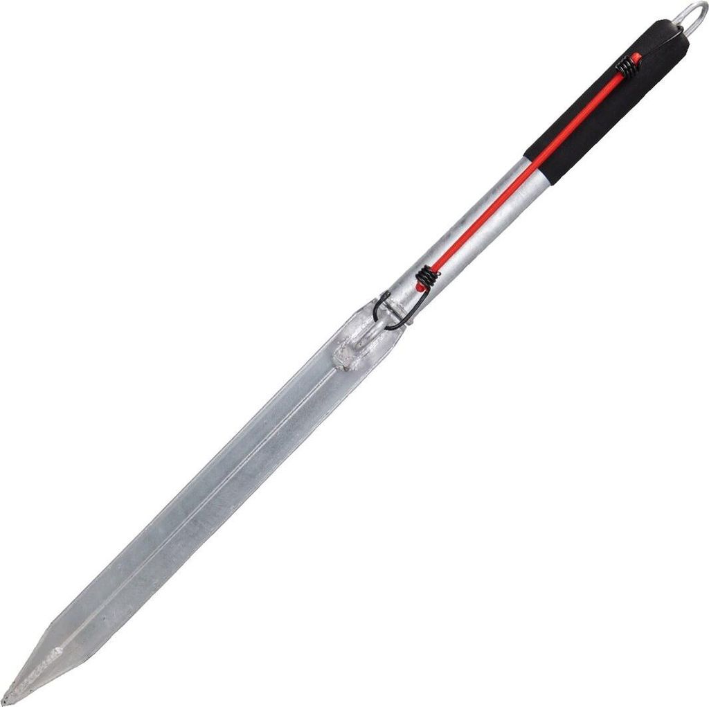 Sand Spike Bootsanker-Stange, 36" verzinkter Kohlenstoffstahl-Schiebeanker-Uferanker, selbstschlagender Strandanker für kleine Boote, Jetskis, Pon...