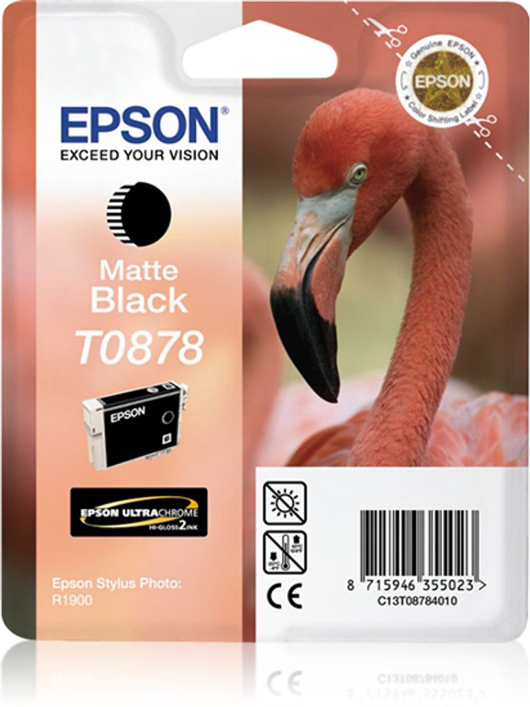 Epson Flamingo Singlepack Matte Black T0878 Ultra Gloss High-Gloss 2