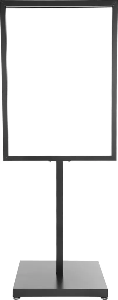 Grand Présentoir de Sol Noir 90x65cm - Cadre Publicitaire Robuste