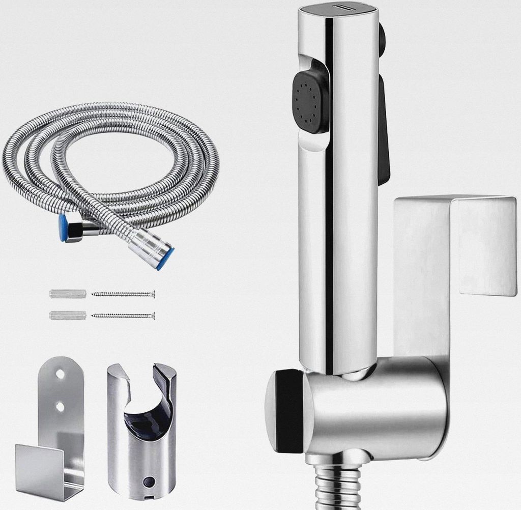 Bidet Handbrause Set, Dual-Jet-Düse, ABS-Kunststoff-Sprühgerät mit 59-Zoll-Schlauch und Halterung für Dusche Badezimmer Hygiene Toilettenpapier...