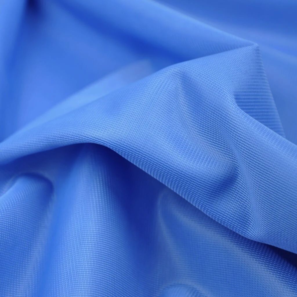 Dederon Stoff blau 1,6 m breit leicht elastisch Produktbild 