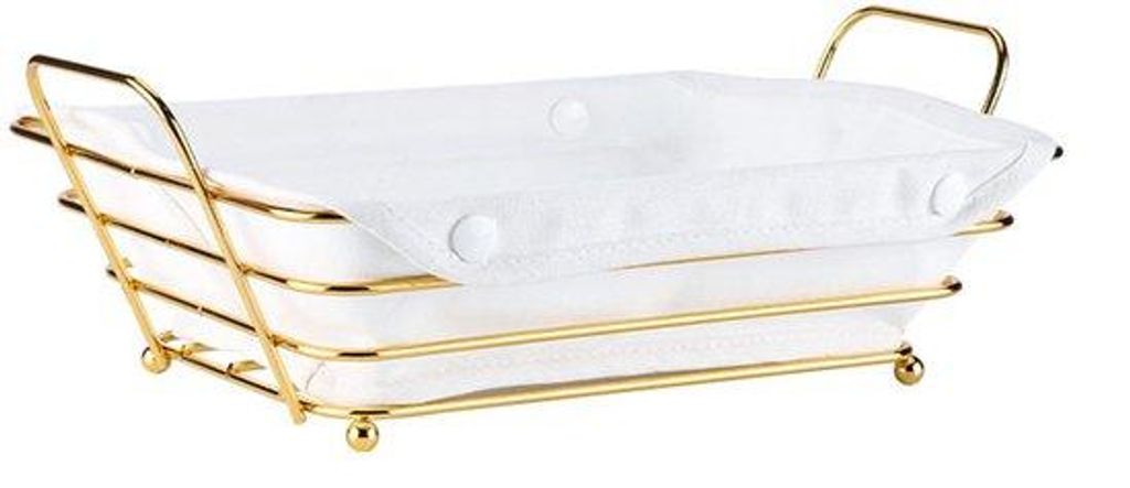 Goldene Schalen für Brot und Obst - Elegante Drahtschalen - 1 Stück - Gold