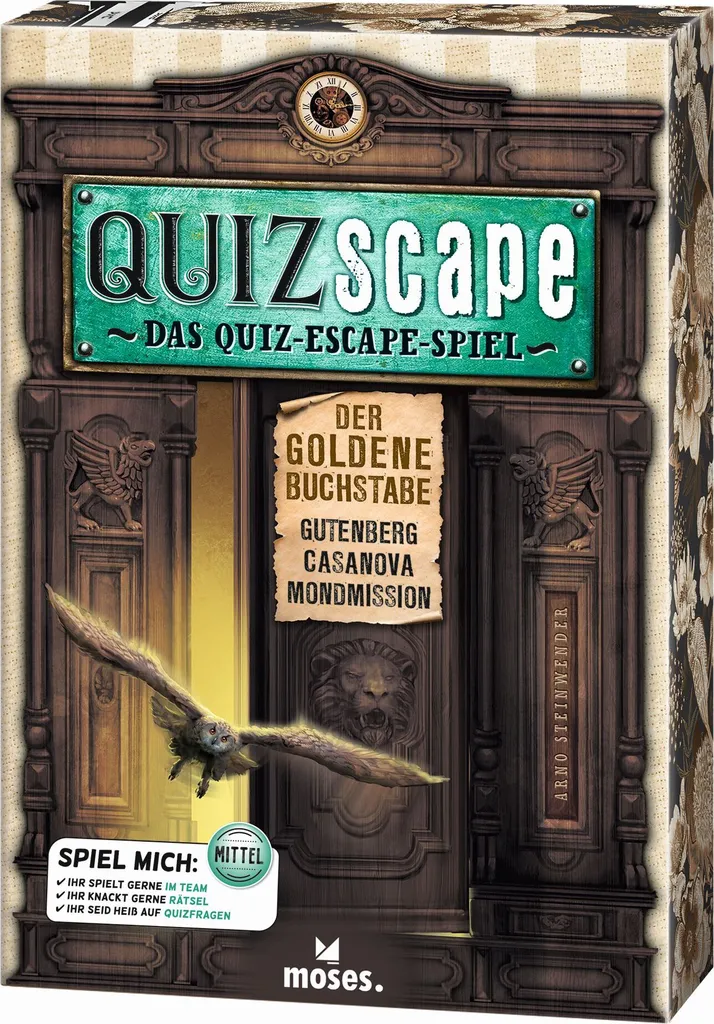 QUIZscape La lettre d'or : Jeu d'évasion et énigmes captivantes en boîte
