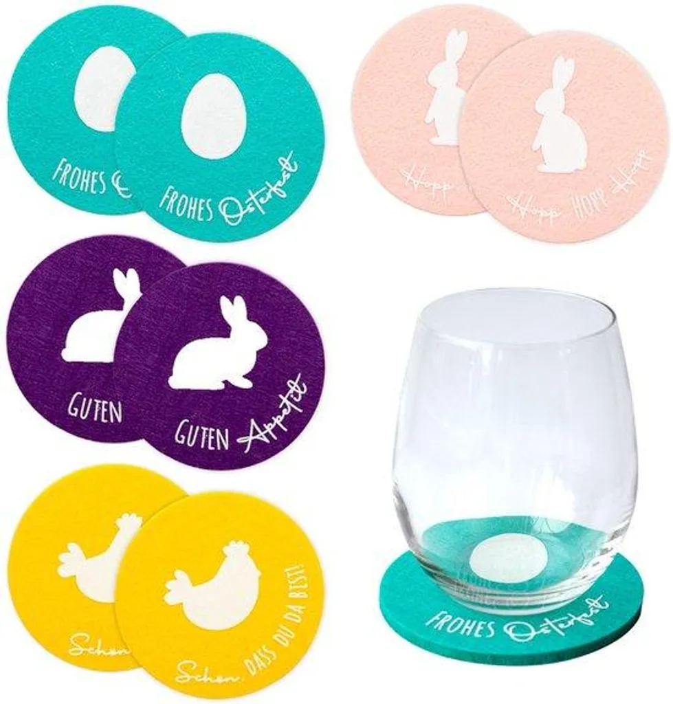 Dessous-de-plat feutre thermoisolant pastel - Protection anti-rayure