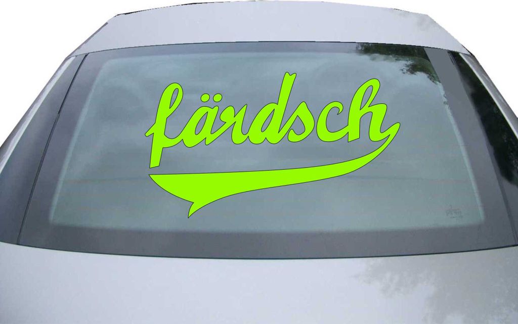 Indigos UG - Aufkleber Heckscheibe & Motorklappe DE2704 - neongrün - 600x343 mm - Faerdsch - DDR - Ossi - Auto Scheiben Fenster Heckklappe Tuning ...