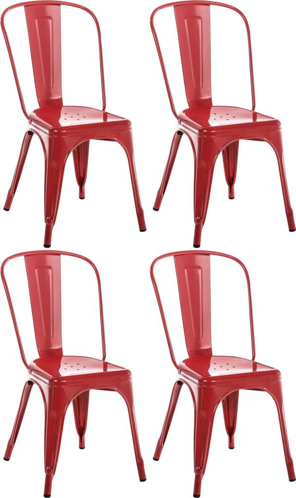 Set di 4 sedie impilabili CLP Benedikt, con schienale in Immagine del prodotto 