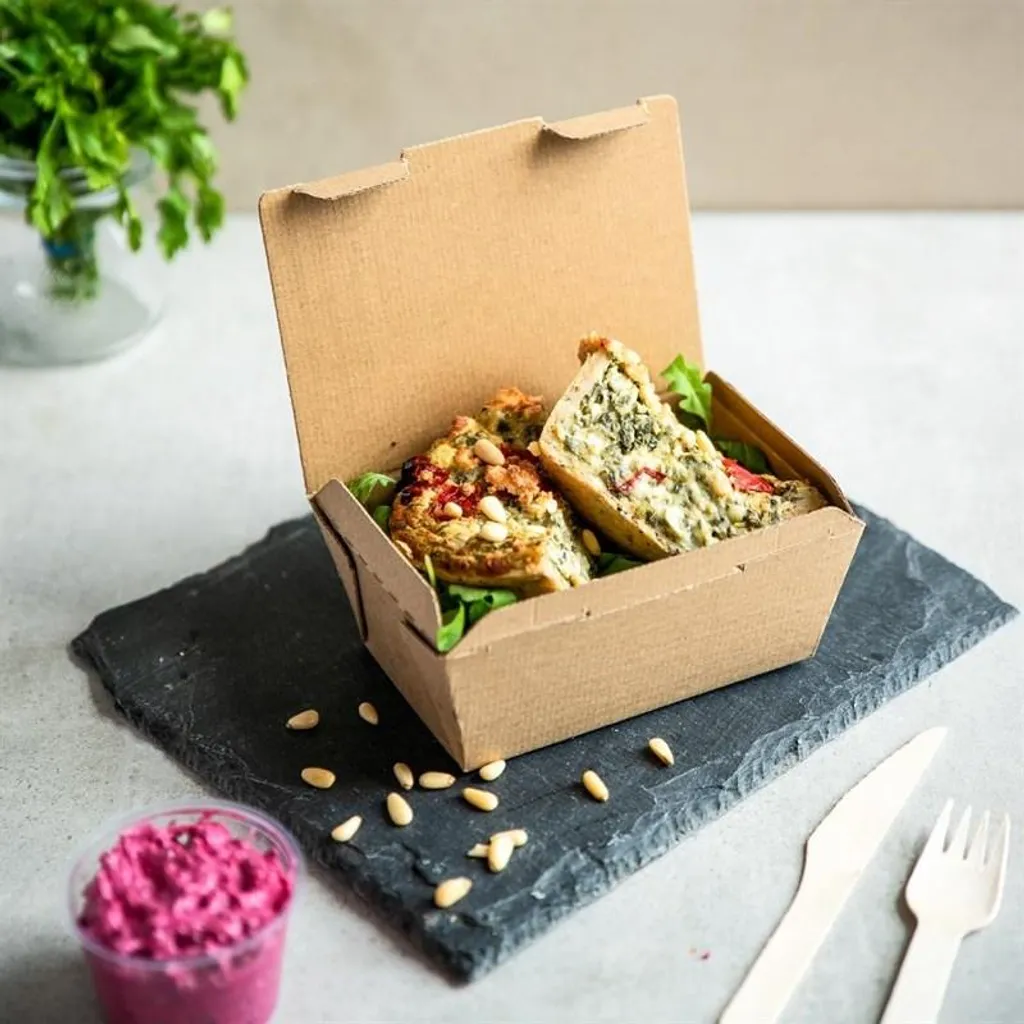 Boîte repas compostable Vegware résistante en carton ondulé x300 - 2