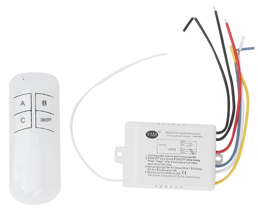 3-pozycyjny cyfrowy bezprzewodowy przełącznik ścienny 220 V Zdjęcie produktu 