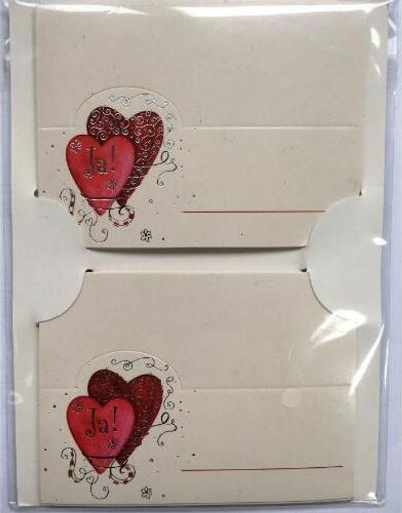 Tischkarten zur Hochzeit - 12er-Set im Topper - Bundle