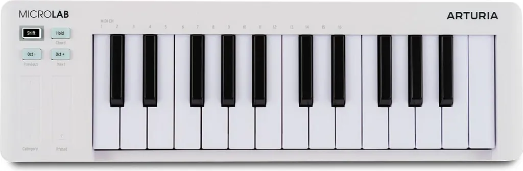 Arturia MicroLab MK3 Blanc : Clavier MIDI pour Produire en Déplacement