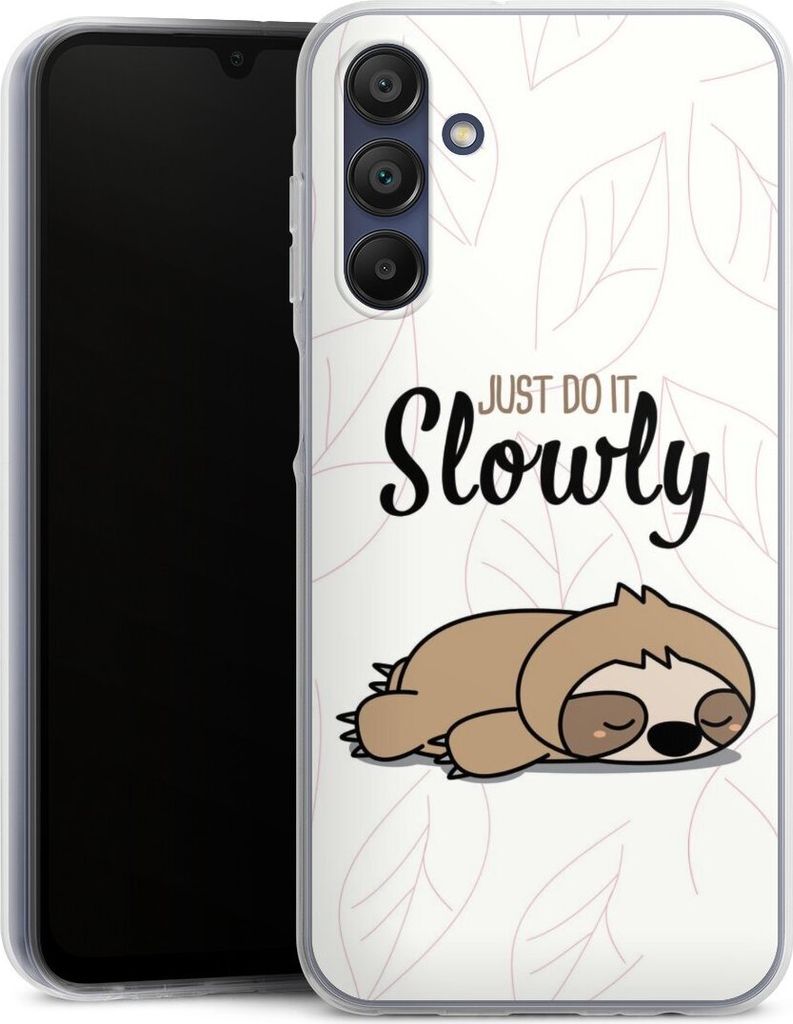 DeinDesign Handyhülle für Samsung Galaxy A15 5G Silikon Hülle Case Smartphone Schutzhülle Faultier Tiere lazy sunday