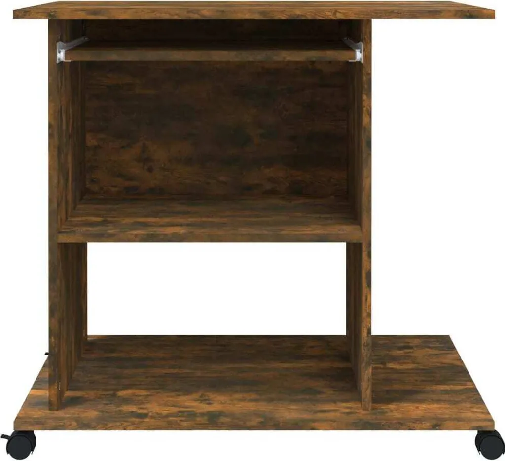 Maison Exclusive - Scrivania in rovere affumicato 80x50x75 cm Materiale ligneo - 4