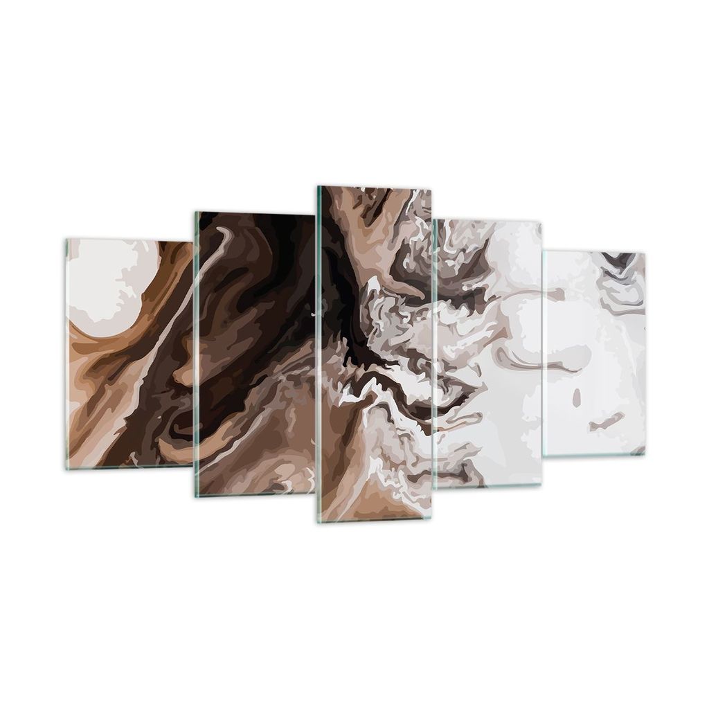 Bilder auf glas - Abstraktion modern - 160x85cm - Glasbilder - Wandbilder - Kunstdruck - zum Aufhängen bereit - Wanddekoration aus Glas - Glas Bil...