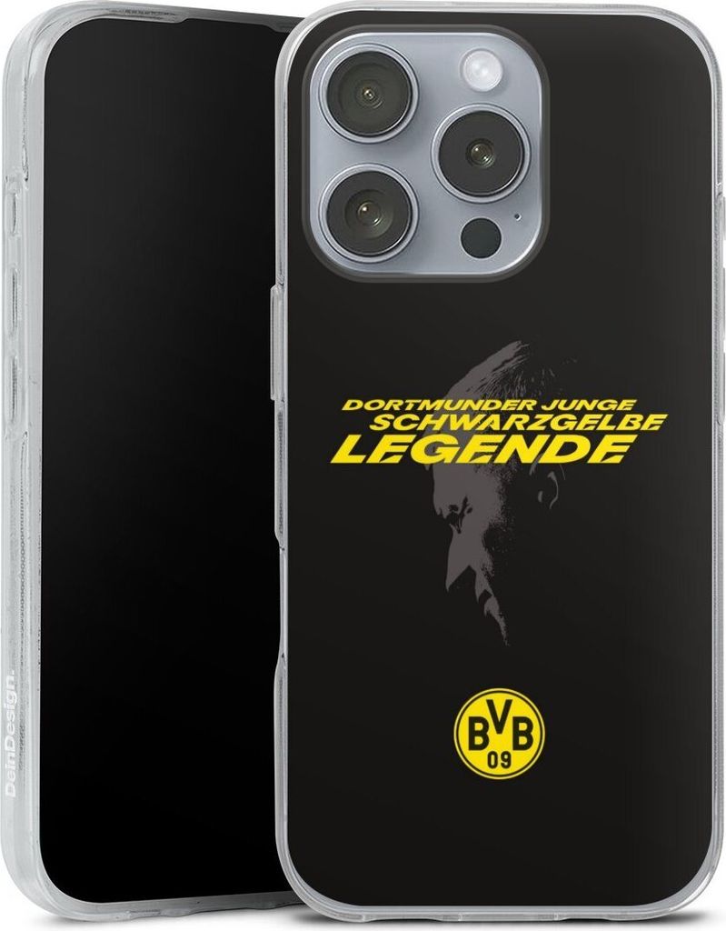 DeinDesign Handyhülle für Apple iPhone 16 Pro Silikon Hülle Case Smartphone Schutzhülle BVB Borussia Dortmund Marco Reus